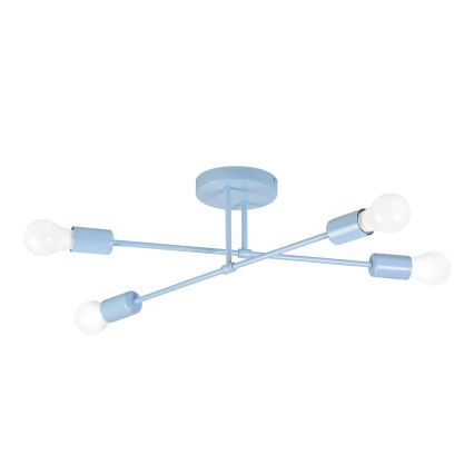 Plafondlampe CAMBRIDGE 4xE27/15W/230V blå