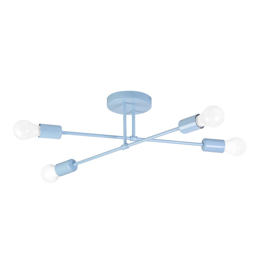 Plafondlampe CAMBRIDGE 4xE27/15W/230V blå