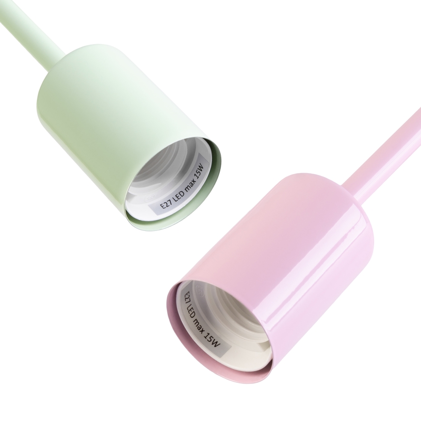 Plafondlampe CAMBRIDGE 4xE27/15W/230V grøn/lyserød