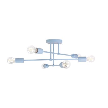 Plafondlampe CAMBRIDGE 6xE27/15W/230V blå