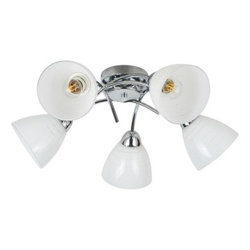 Plafondlampe CLARA 5xE27/15W/230V poleret krom