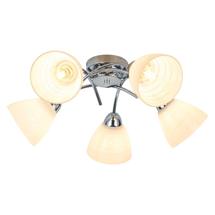 Plafondlampe CLARA 5xE27/15W/230V poleret krom