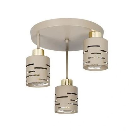 Plafondlampe ELEN 3xE27/35W/230V beige/guld