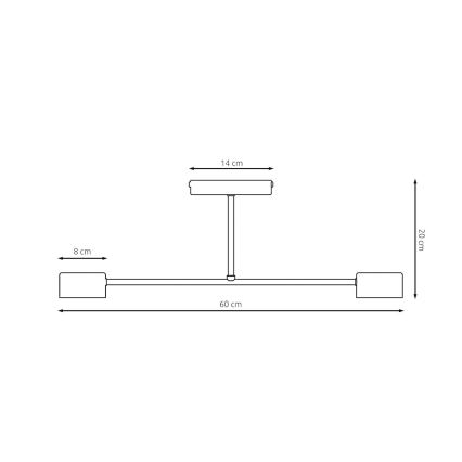 Plafondlampe HALO 2xGX53/10W/230V beige