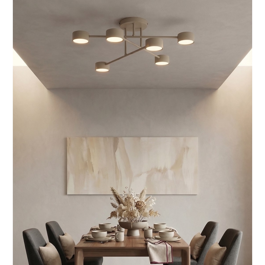 Plafondlampe HALO 6xGX53/10W/230V beige