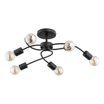 Plafondlampe HELIX 6xE27/15W/230V, sort