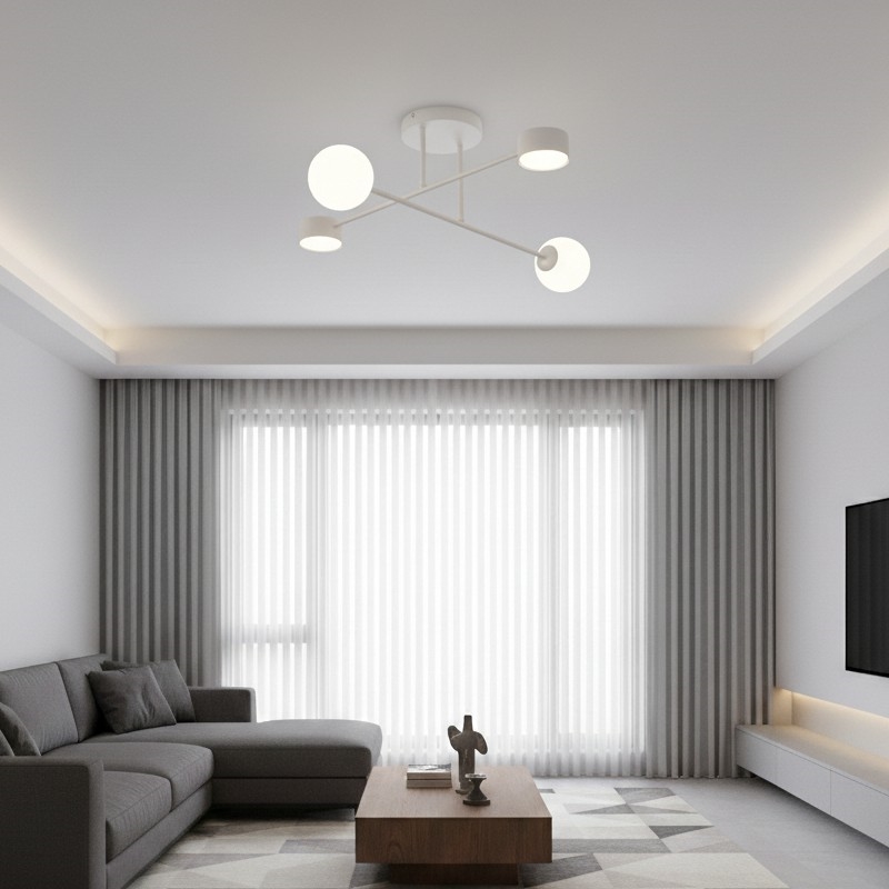 Plafondlampe HOLON 2xG9/8W/230V + 2xGX53/12W grå