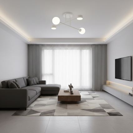 Plafondlampe HOLON 2xG9/8W/230V + 2xGX53/12W grå