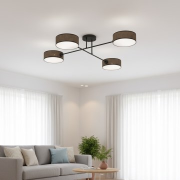 Plafondlampe MAGA 4xE14/10W/230V brun