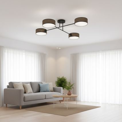 Plafondlampe MAGA 4xE14/10W/230V brun