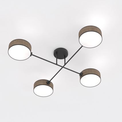 Plafondlampe MAGA 4xE14/10W/230V brun