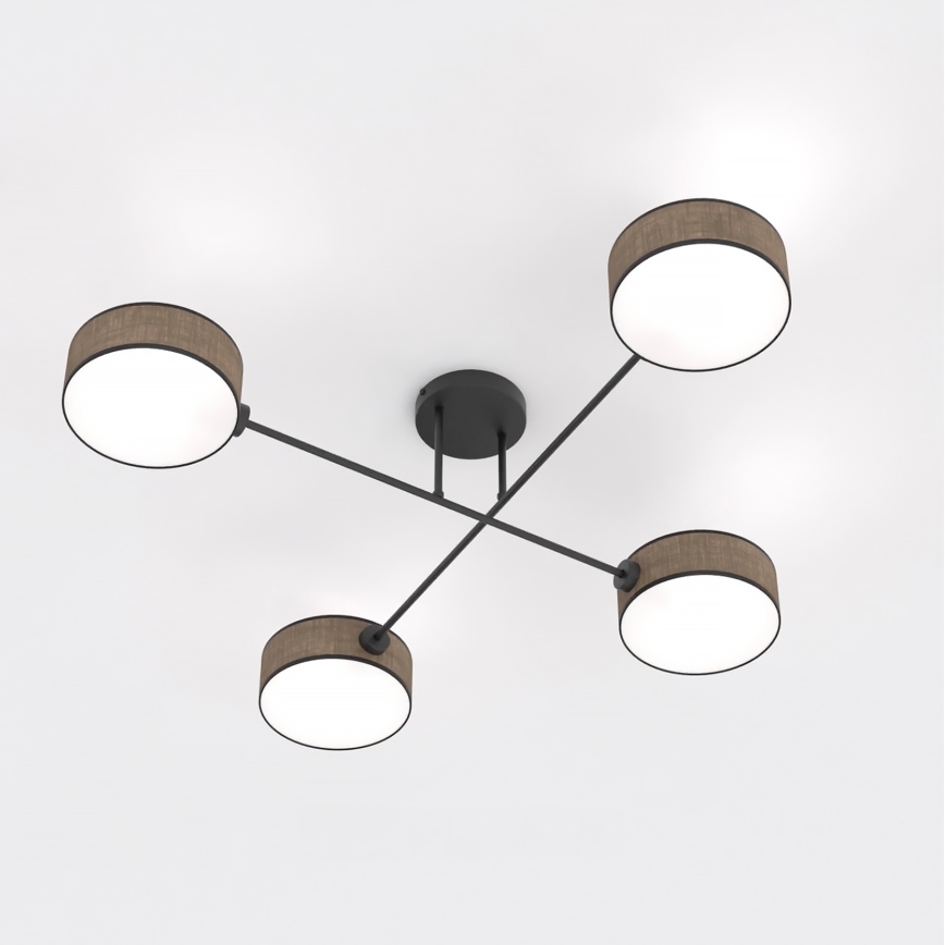 Plafondlampe MAGA 4xE14/10W/230V brun
