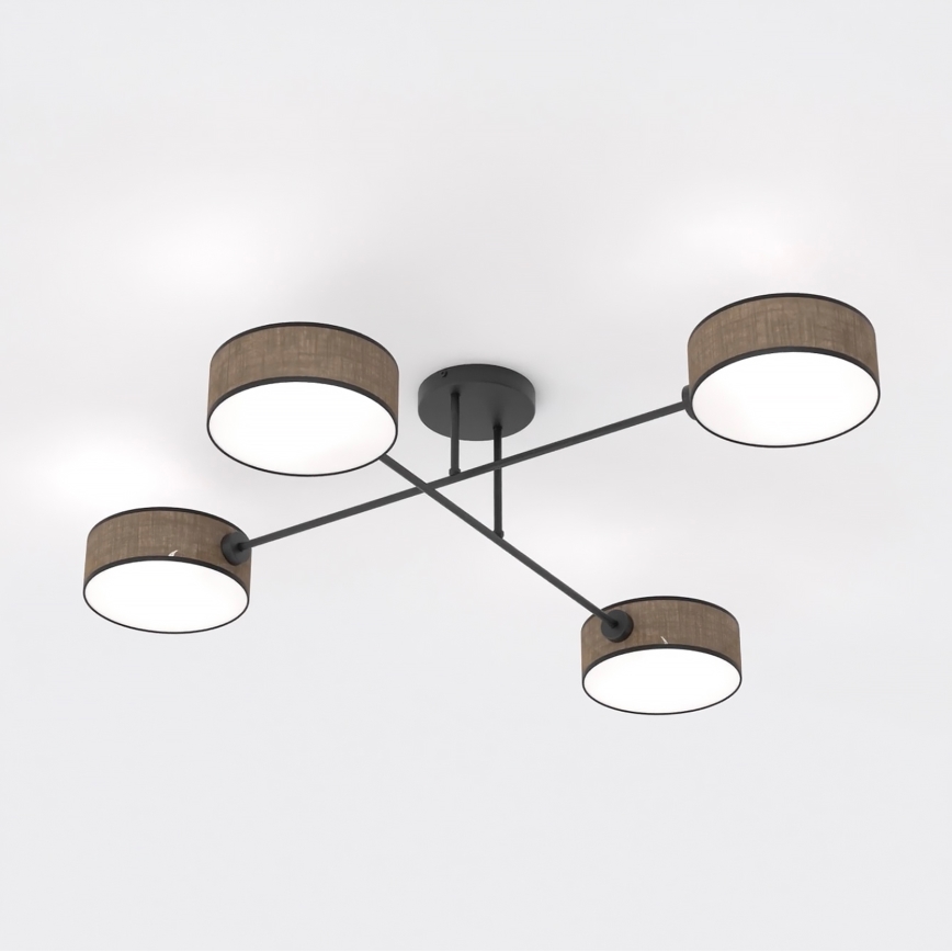 Plafondlampe MAGA 4xE14/10W/230V brun