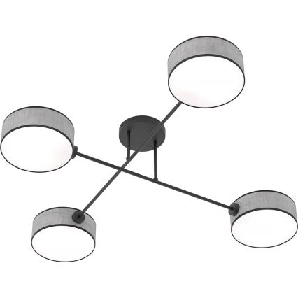 Plafondlampe MAGA 4xE14/10W/230V grå