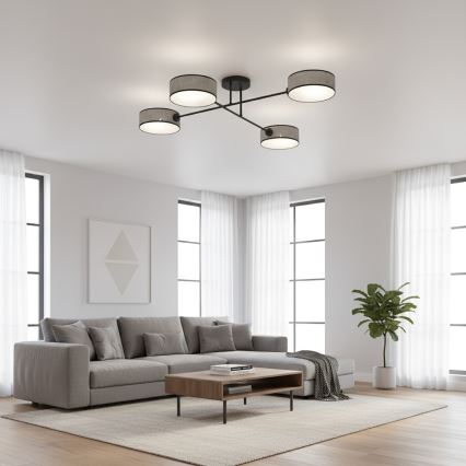 Plafondlampe MAGA 4xE14/10W/230V grå