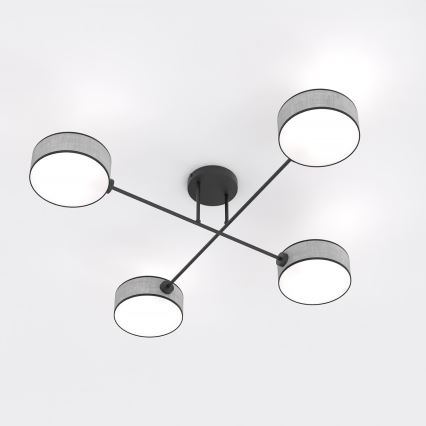 Plafondlampe MAGA 4xE14/10W/230V grå
