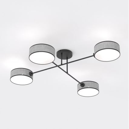 Plafondlampe MAGA 4xE14/10W/230V grå