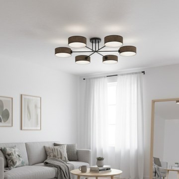 Plafondlampe MAGA 6xE14/10W/230V brun