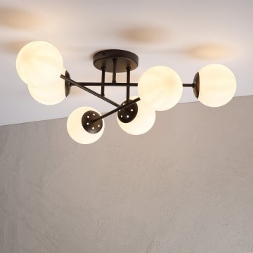 Plafondlampe MALENA 6xE14/5W/230V brun/hvid