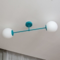 Plafondlampe MOON 2xE27/15W/230V turkis