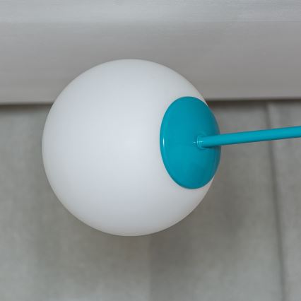 Plafondlampe MOON 2xE27/15W/230V turkis