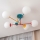 Plafondlampe MOON 6xE27/15W/230V turkis/gul/rød