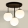 Plafondlampe MOONLIGHT 3xE27/15W/230V sort