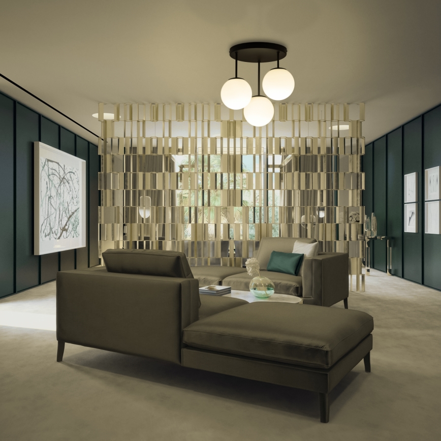 Plafondlampe MOONLIGHT 3xE27/15W/230V sort