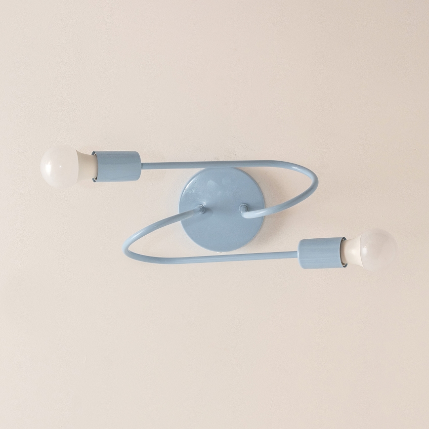 Plafondlampe OXFORD 2xE27/15W/230V blå