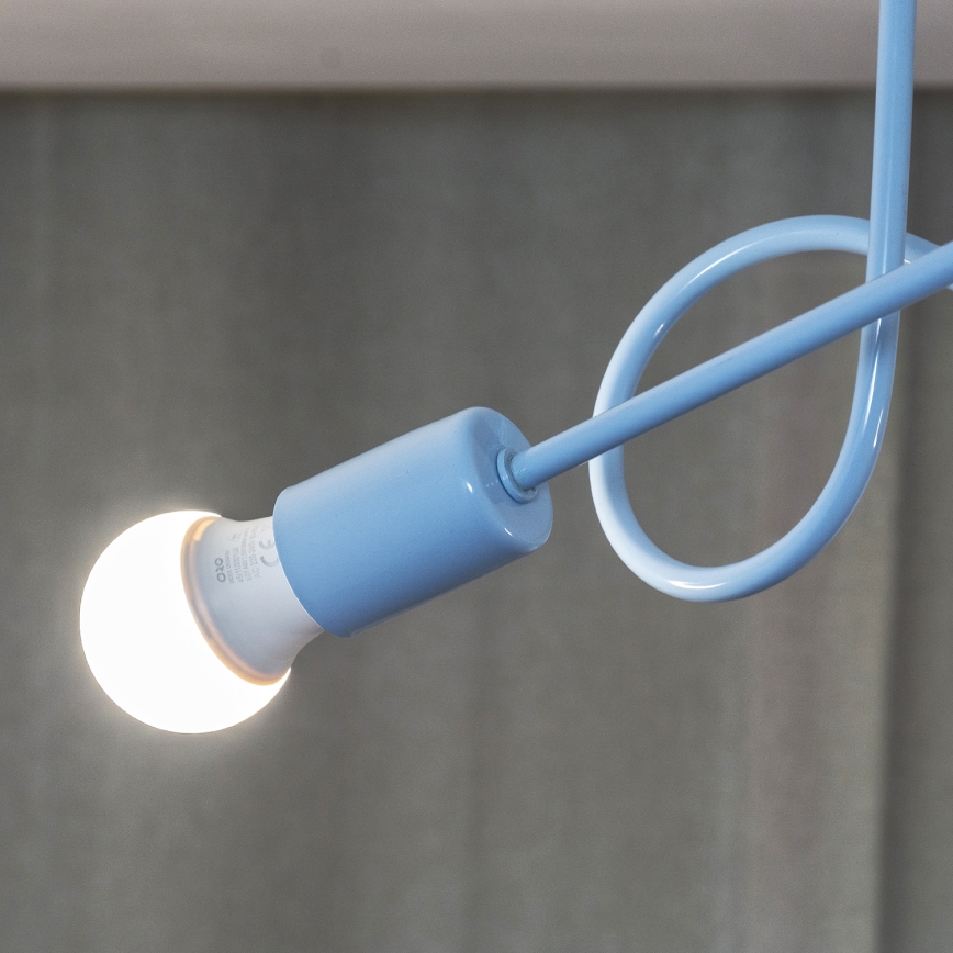 Plafondlampe OXFORD 2xE27/15W/230V blå