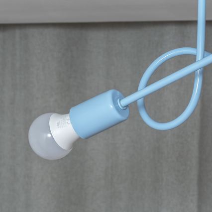 Plafondlampe OXFORD 2xE27/15W/230V blå