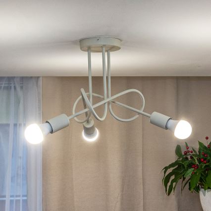 Plafondlampe OXFORD 3xE27/15W/230V cremefarvet