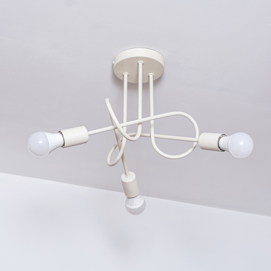Plafondlampe OXFORD 3xE27/15W/230V cremefarvet