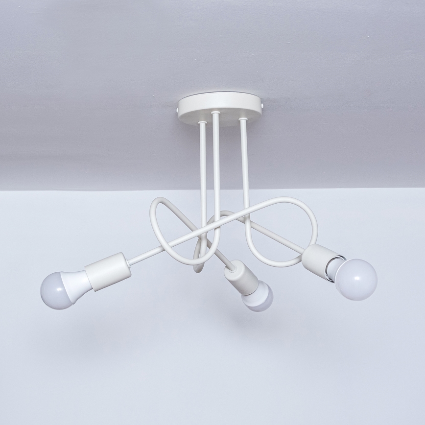 Plafondlampe OXFORD 3xE27/15W/230V cremefarvet