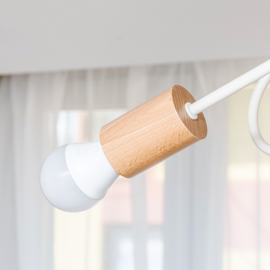 Plafondlampe OXFORD 3xE27/15W/230V, fyrretræ/creme