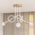 Plafondlampe OXFORD 3xE27/15W/230V guld/hvid