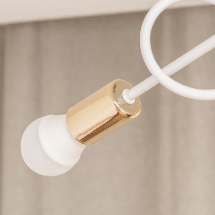 Plafondlampe OXFORD 3xE27/15W/230V guld/hvid