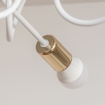 Plafondlampe OXFORD 3xE27/15W/230V guld/hvid