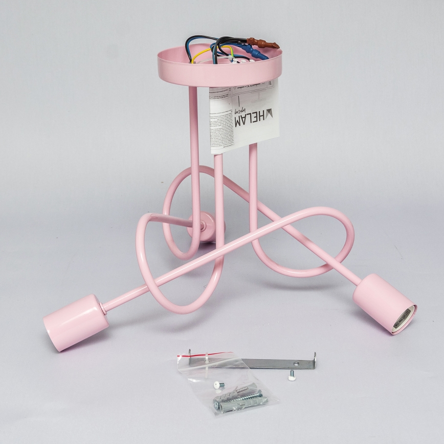 Plafondlampe OXFORD 3xE27/15W/230V rosa