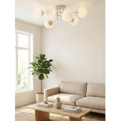 Plafondlampe ROMA 6xE14/10W/230V beige