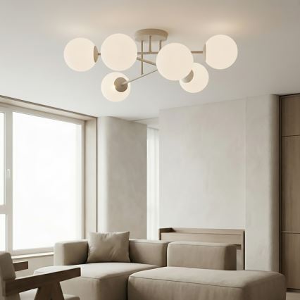 Plafondlampe ROMA 6xE14/10W/230V beige
