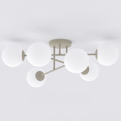 Plafondlampe ROMA 6xE14/10W/230V beige
