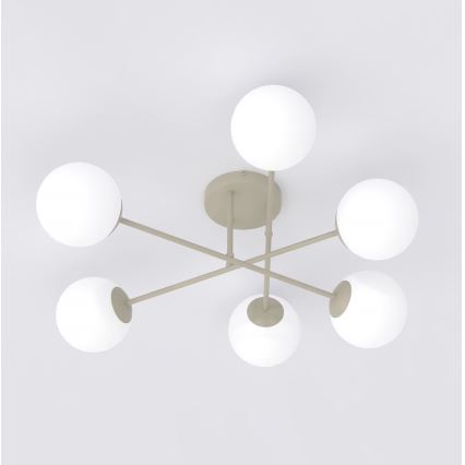 Plafondlampe ROMA 6xE14/10W/230V beige