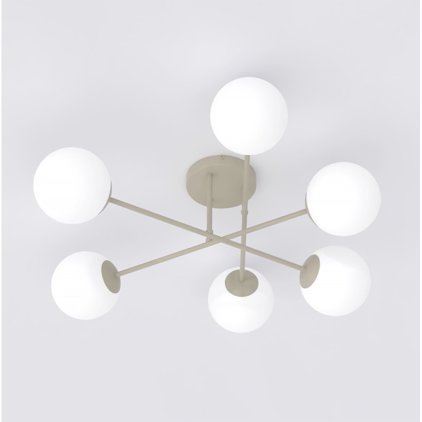 Plafondlampe ROMA 6xE14/10W/230V beige