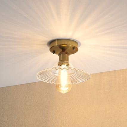 Plafondlampe TRISH 1xE27/15W/230V guld/klar