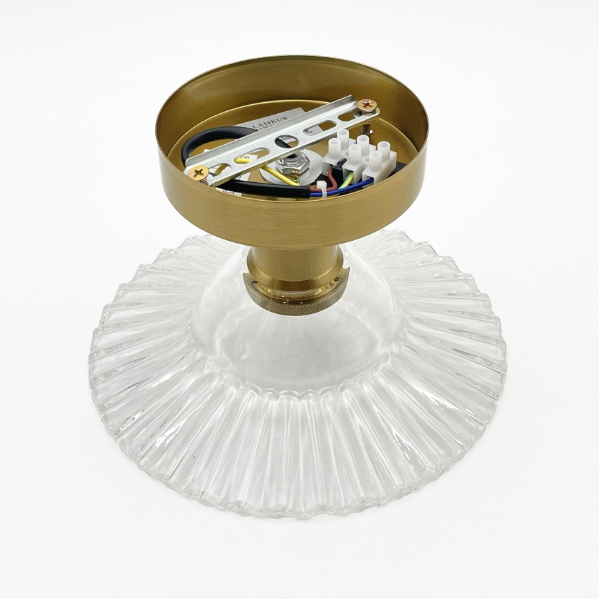 Plafondlampe TRISH 1xE27/15W/230V guld/klar