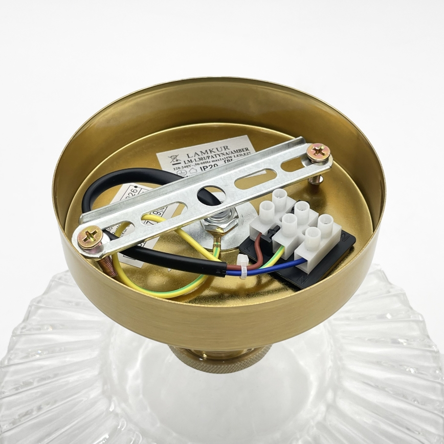 Plafondlampe TRISH 1xE27/15W/230V guld/klar