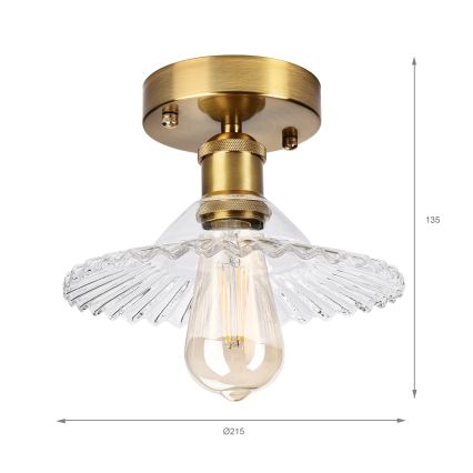Plafondlampe TRISH 1xE27/15W/230V guld/klar