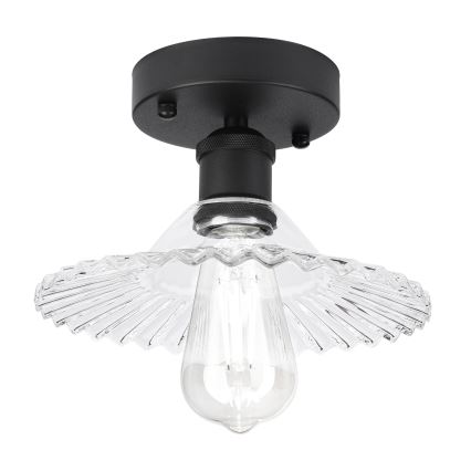 Plafondlampe TRISH 1xE27/15W/230V sort/klar