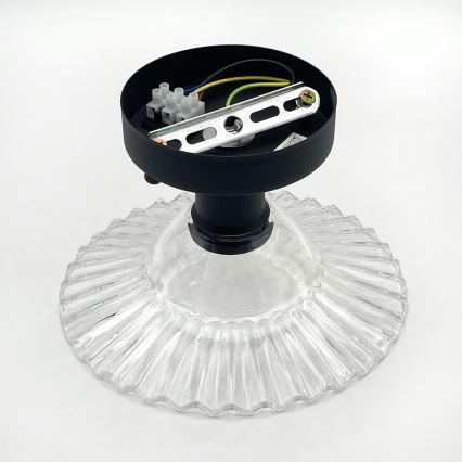 Plafondlampe TRISH 1xE27/15W/230V sort/klar